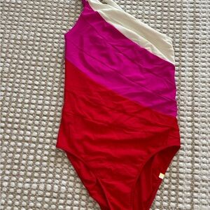 Summersalt One Piece in Red, Pink, and Cream